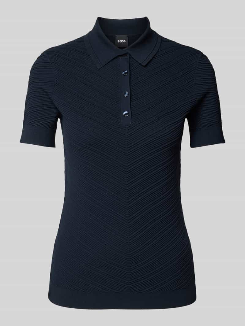 Boss Poloshirt met korte knoopsluiting model 'Fointa'