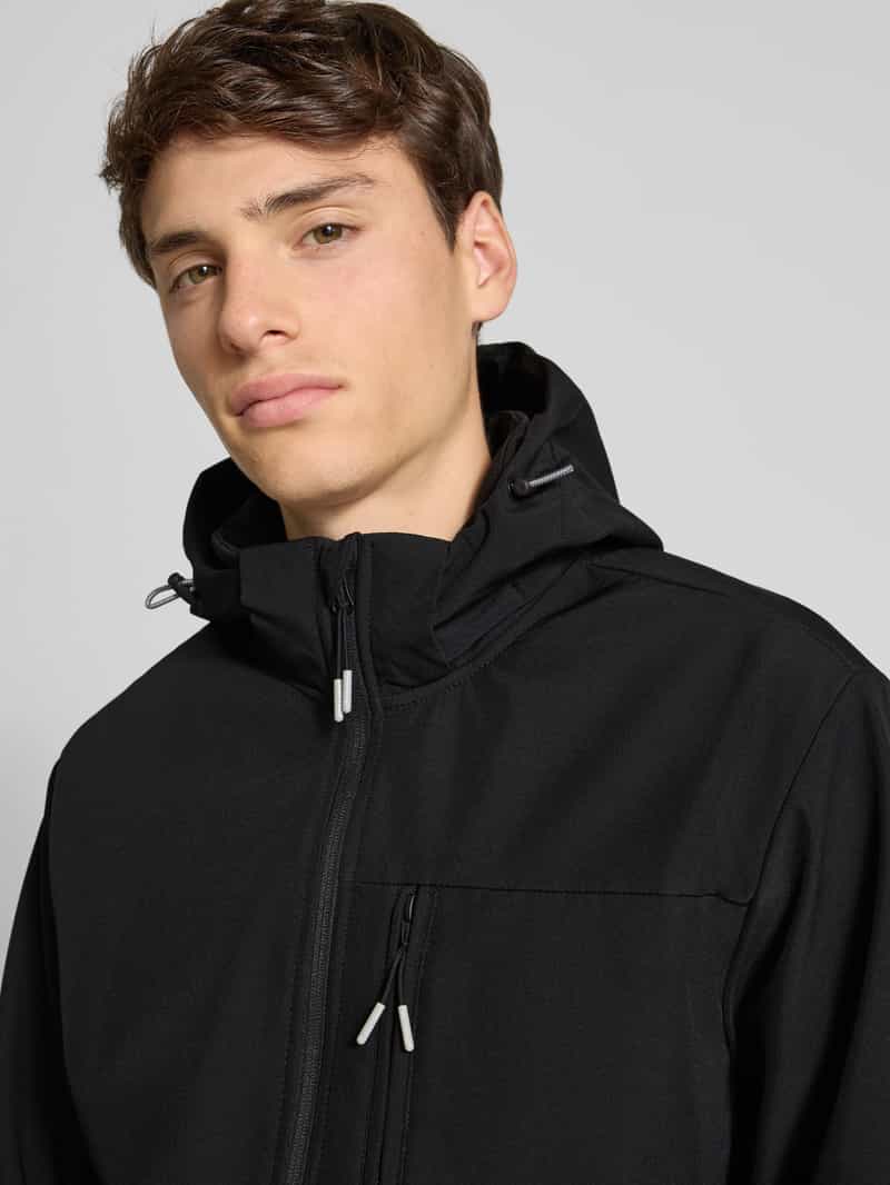 jack & jones Softshell-jack met borstzak en mouwtrensjes