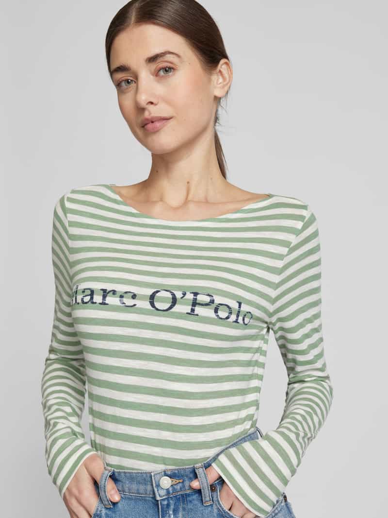 Marc O'Polo Regular fit shirt met lange mouwen van gestreept katoenjersey