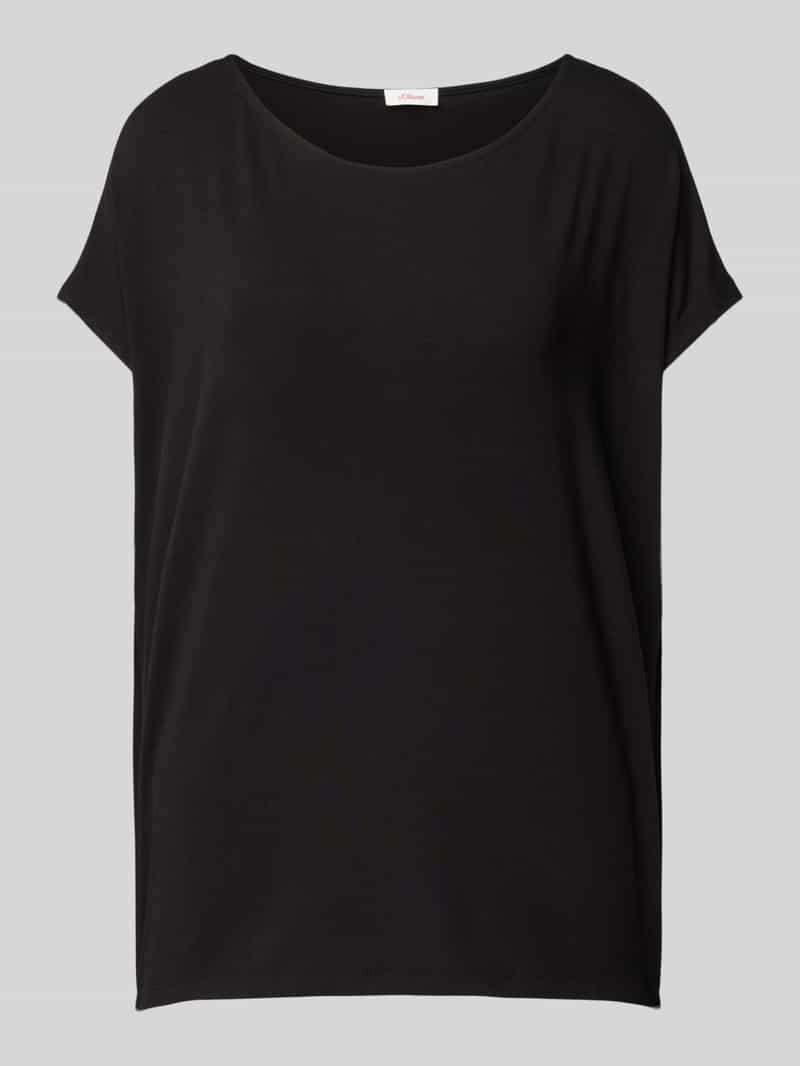 s.Oliver RED LABEL T-shirt van viscosemix met ronde hals