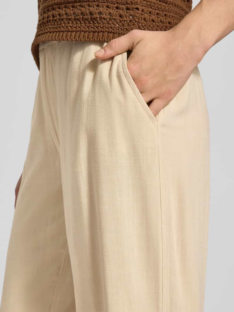 Pepe Jeans Loose fit linnen broek van een mix van viscose en lyocell