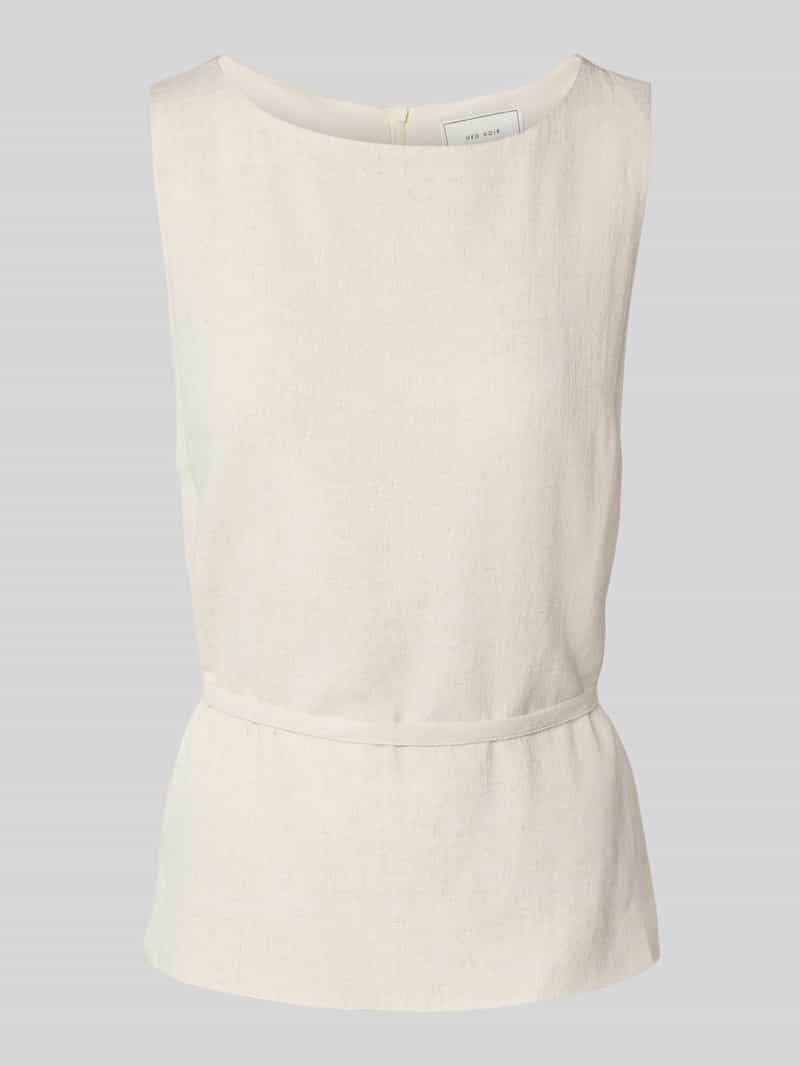 NEO NOIR Blousetop van een mix van viscose en linnen model 'Nassa'