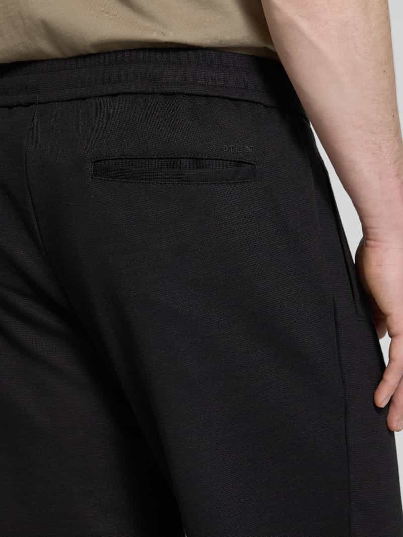 MCNEAL Tapered fit bandplooibroek met structuurmotief