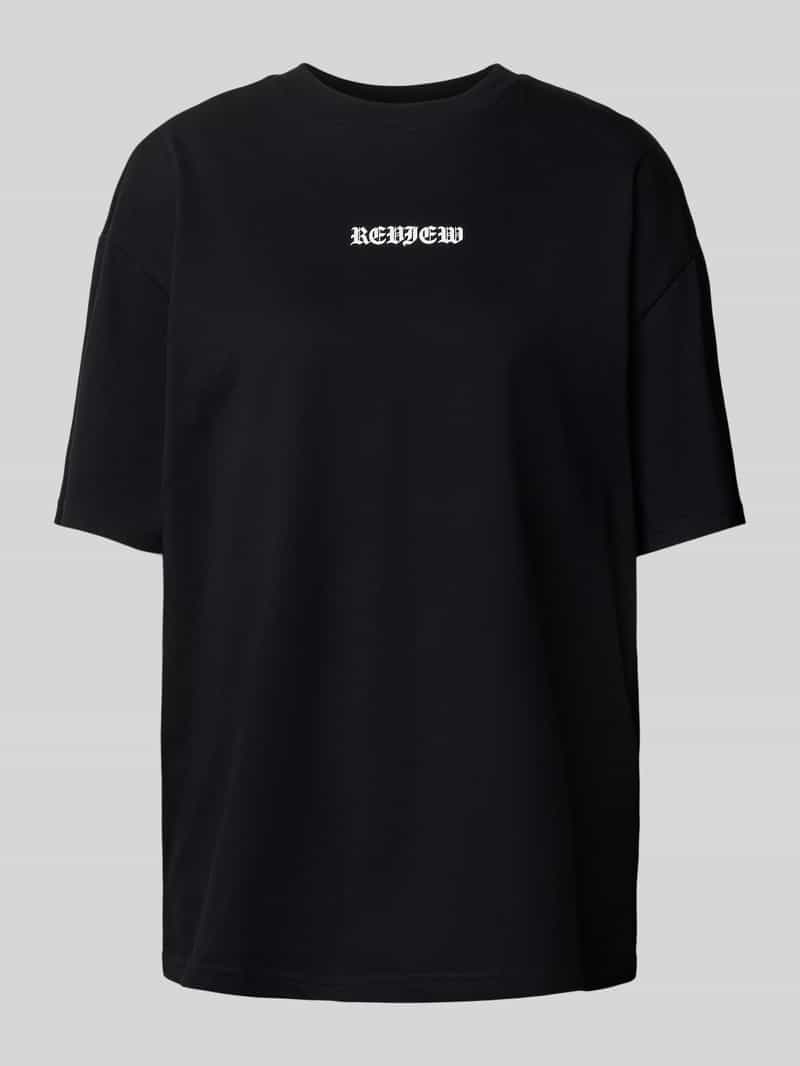 Review Oversized T-shirt met labelprint