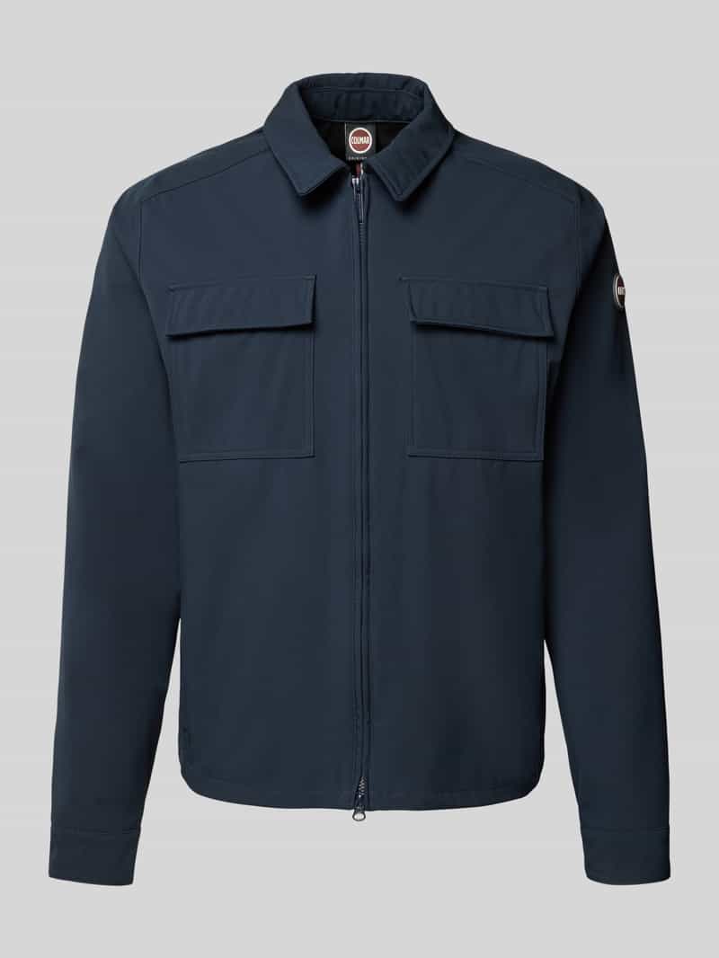 Regular fit overhemdjack met platte kraag