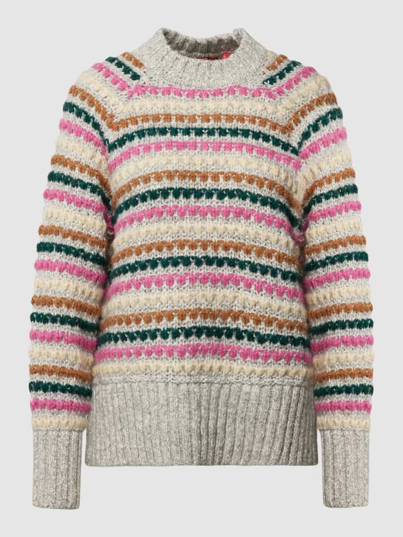 Esprit Gebreide pullover met ronde hals
