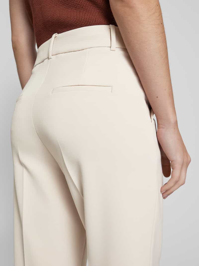 CAMBIO Regular fit stoffen broek met persplooien model 'AMELIE'