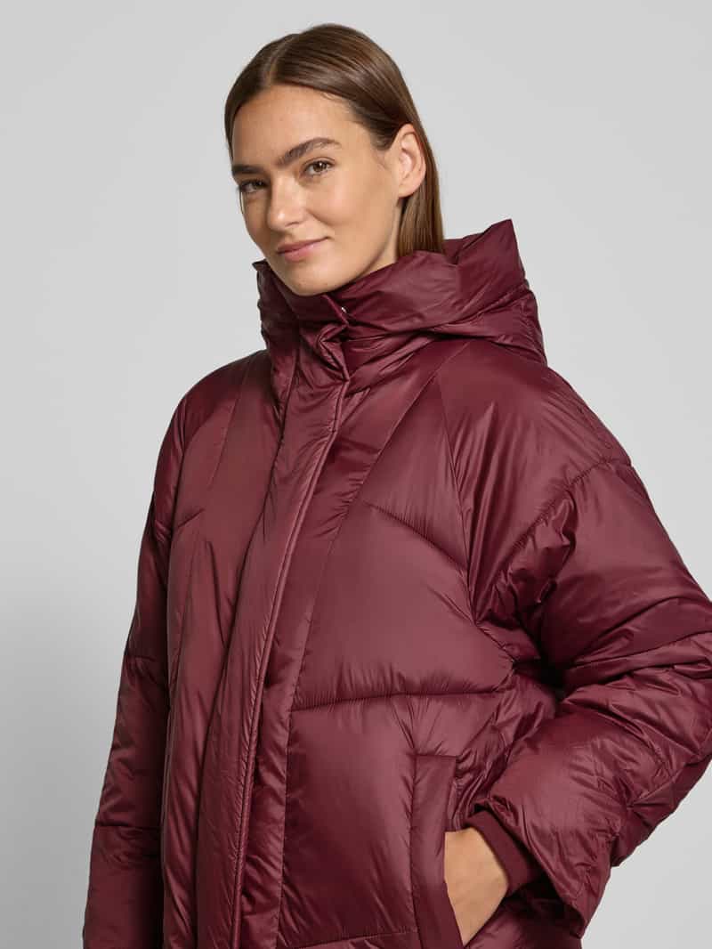 FREE QUENT Gewatteerde lange jas met capuchon model 'TIANA'