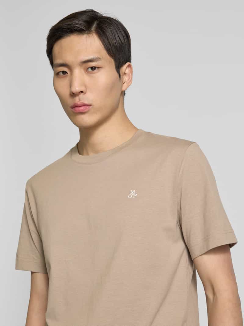 Marc O'Polo Regular fit T-shirt van puur katoen met logoprint