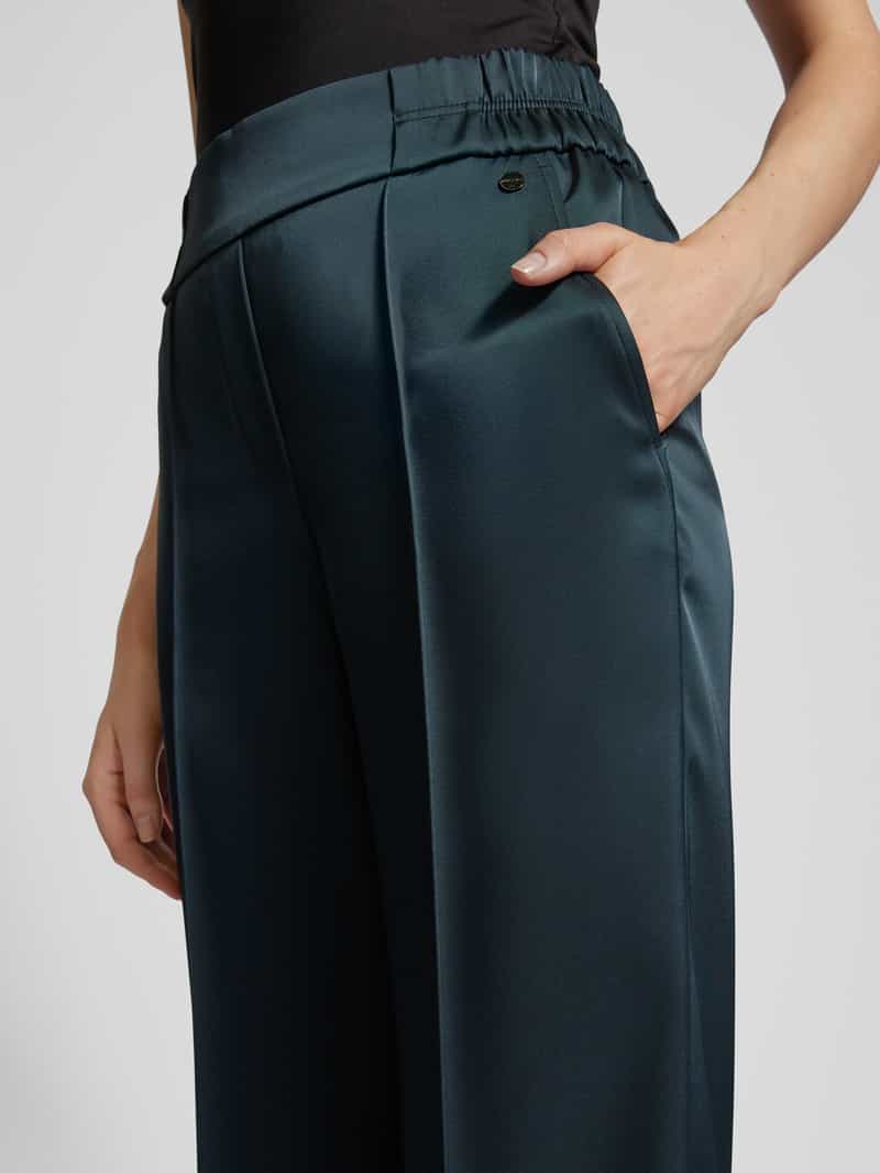 Marc Cain Straight leg stoffen broek met vaste persplooien