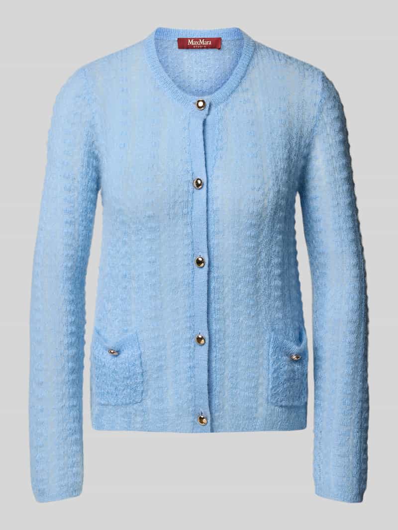 Max Mara Studio Regular fit gebreid jack van een mix van mohair en wol model 'GOLIA'