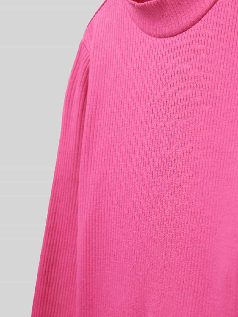 Only Shirt met lange mouwen en geribde ronde hals model 'LINEA'