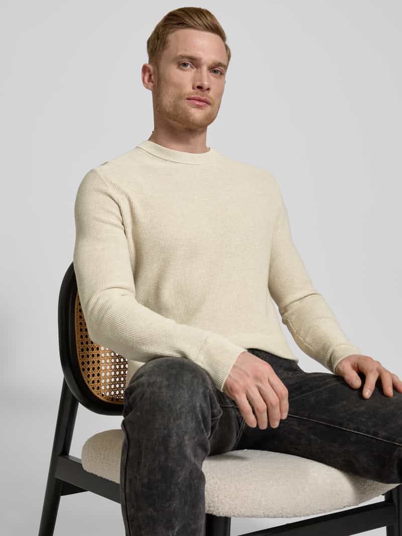 Tom Tailor Regular fit gebreide pullover van zuiver katoen