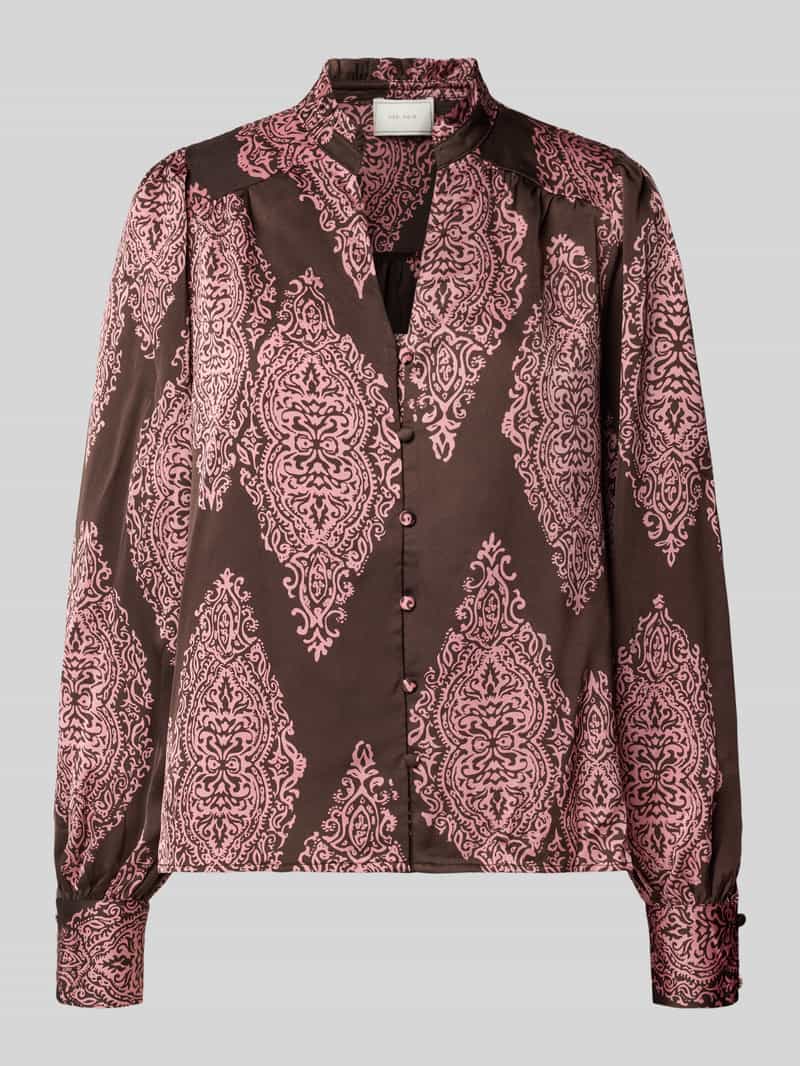NEO NOIR Regular Fit blouse met lange mouwen met v-hals