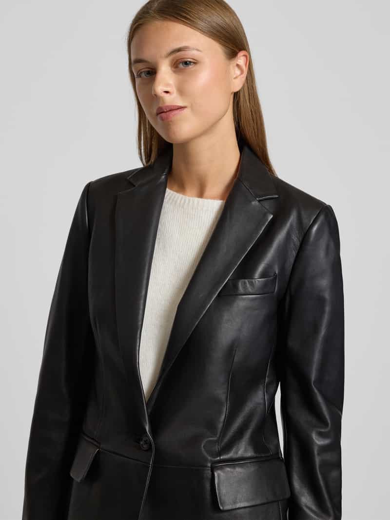 Lauren Ralph Lauren Slim fit blazer van lamsleer model 'BONARO'