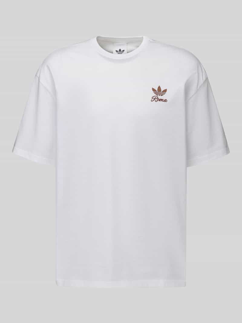 Adidas Originals T-shirt van linnen met grote print aan de achterkant