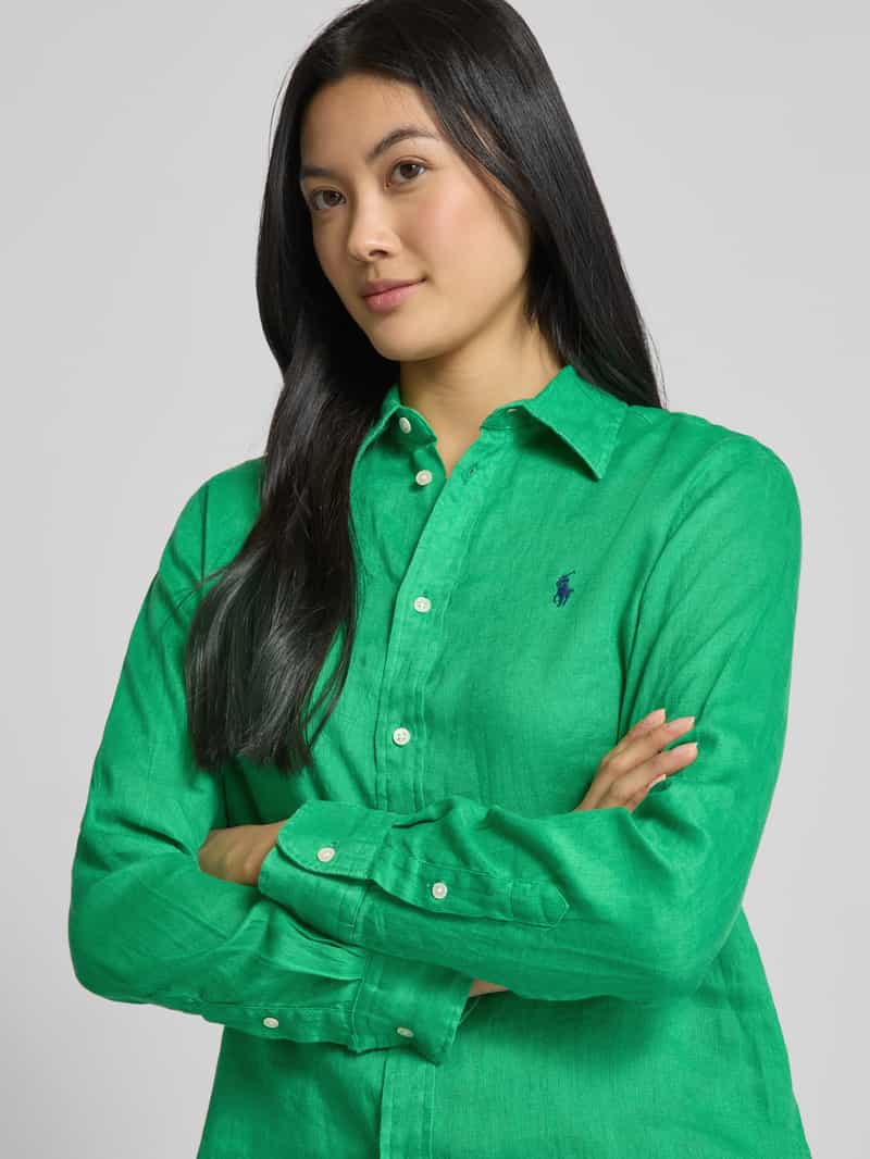 Polo Ralph Lauren Loose fit overhemdblouse van puur linnen met knoopsluiting