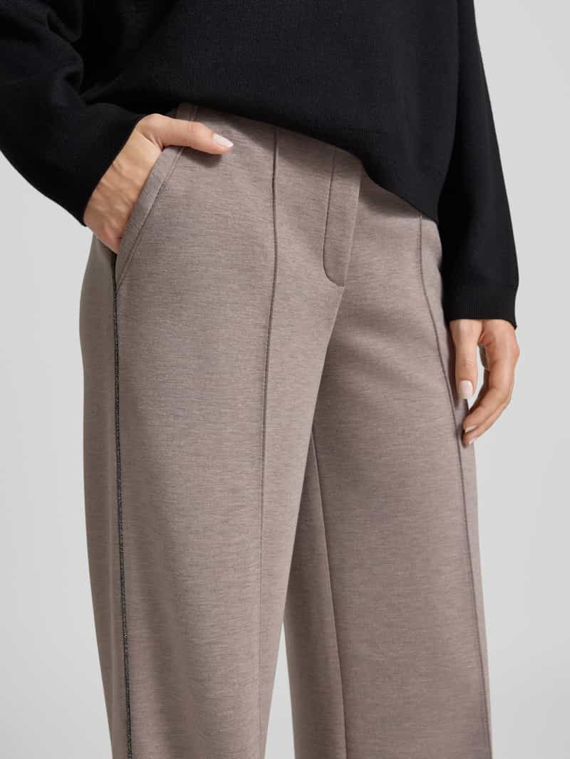 Christian Berg Woman Broek met wijde pijpen en lengtenaden