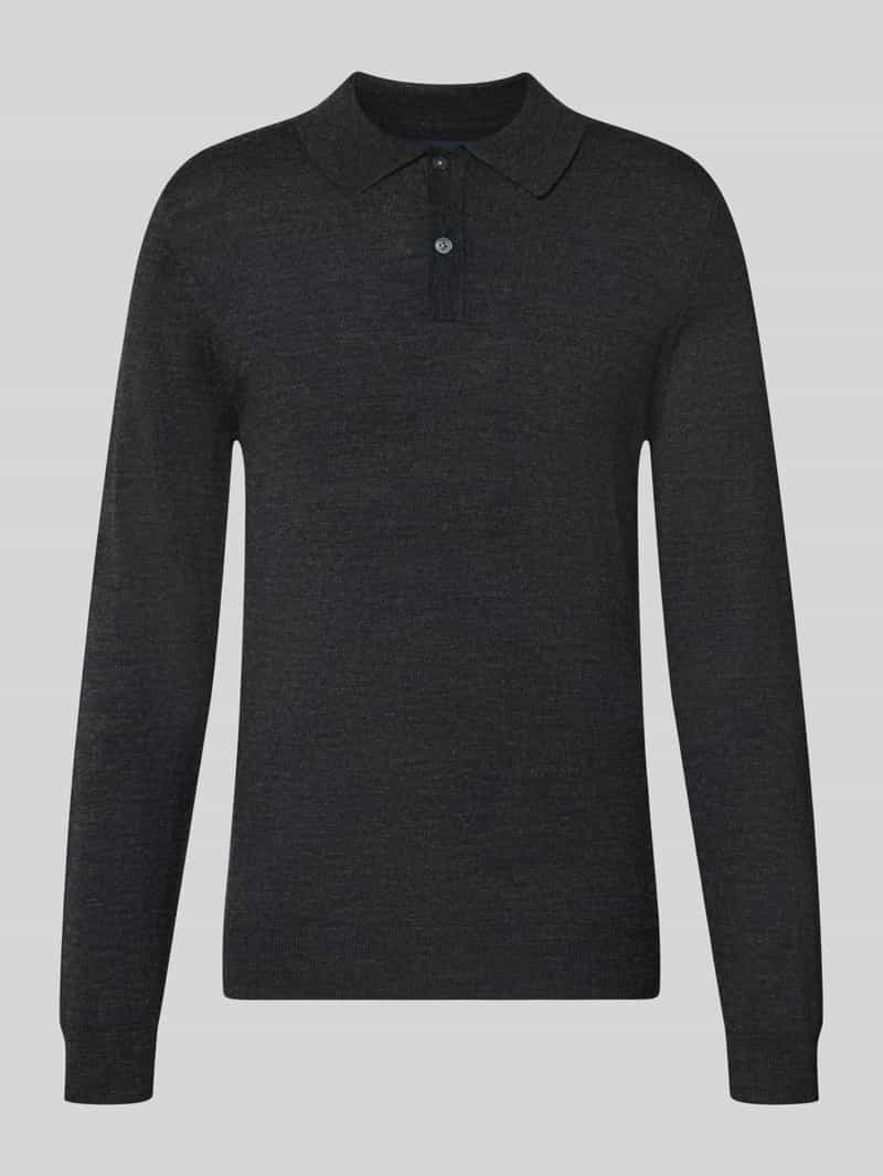 Regular fit poloshirt van wolmix