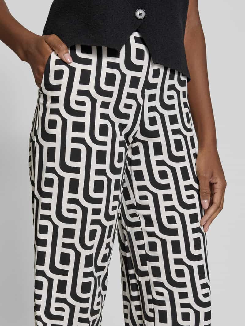 Christian Berg Woman Wide leg stoffen broek met steekzakken