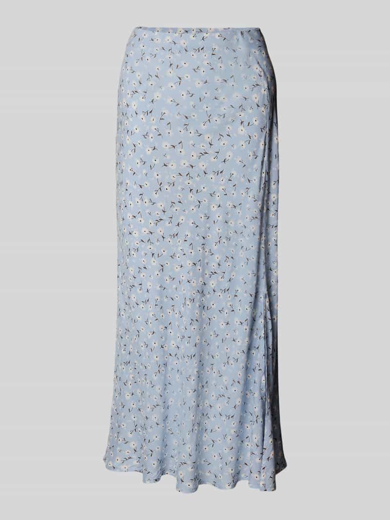 Pieces Uitlopende midirok met all-over motief model 'NYA'