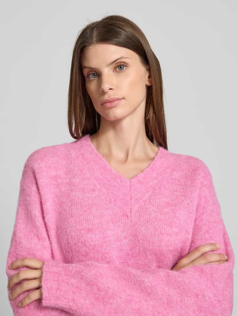 American vintage Gebreide pullover met ribboorden