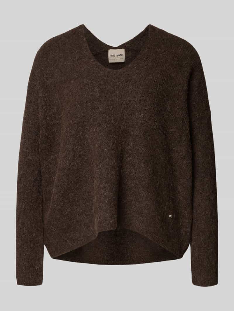 MOS MOSH Oversized gebreide pullover met ribboorden model 'THORA'
