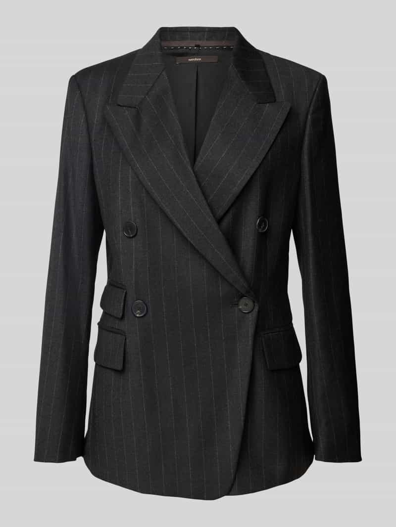 Windsor Regular fit blazer van scheerwolmix met reverskraag