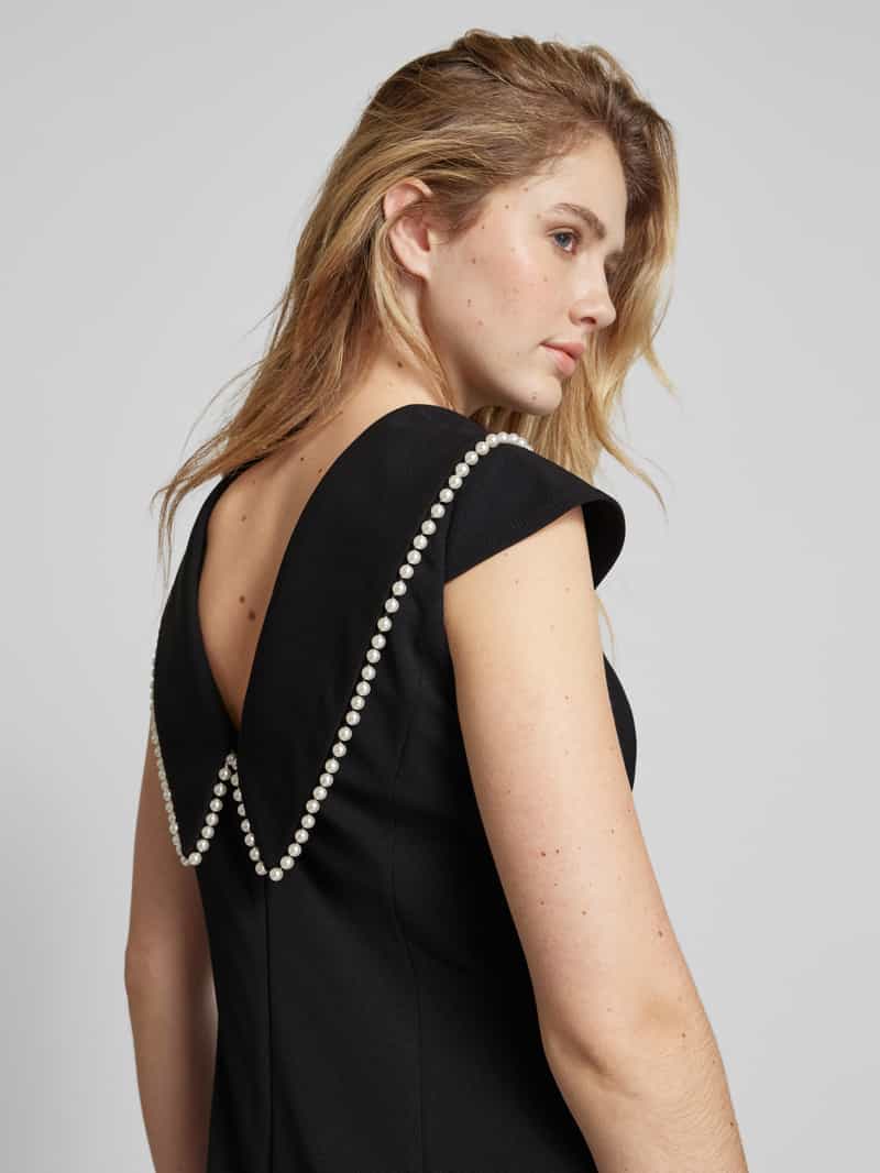 Adrianna Papell Knielange cocktailjurk met siersteentjes