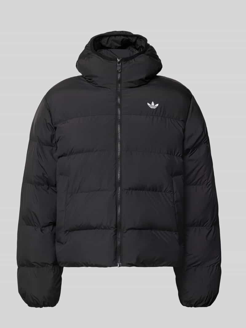 Regular fit gewatteerd jack met logodetail