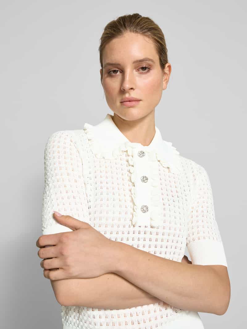 Essentiel Antwerp Gebreid shirt met ajourpatroon model 'Hemirates'