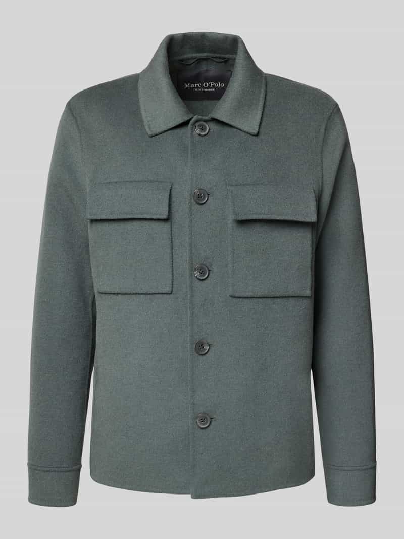 Marc O'Polo Regular fit overhemdjack van wolmix