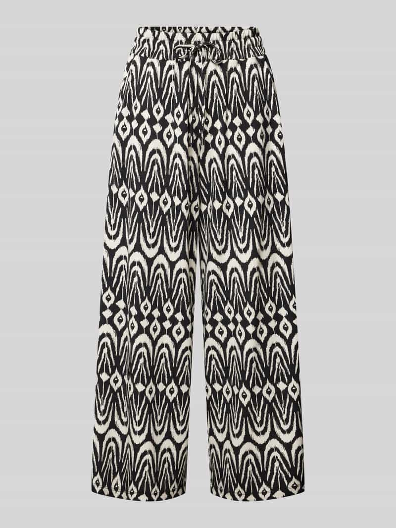 Christian Berg Woman Wide leg stoffen broek met tunnelkoord