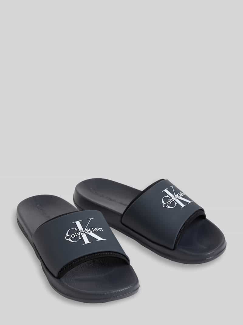 Badslippers met logoprint