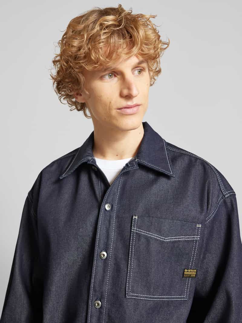 G-Star Raw Boxy fit jeansoverhemd met labeldetail