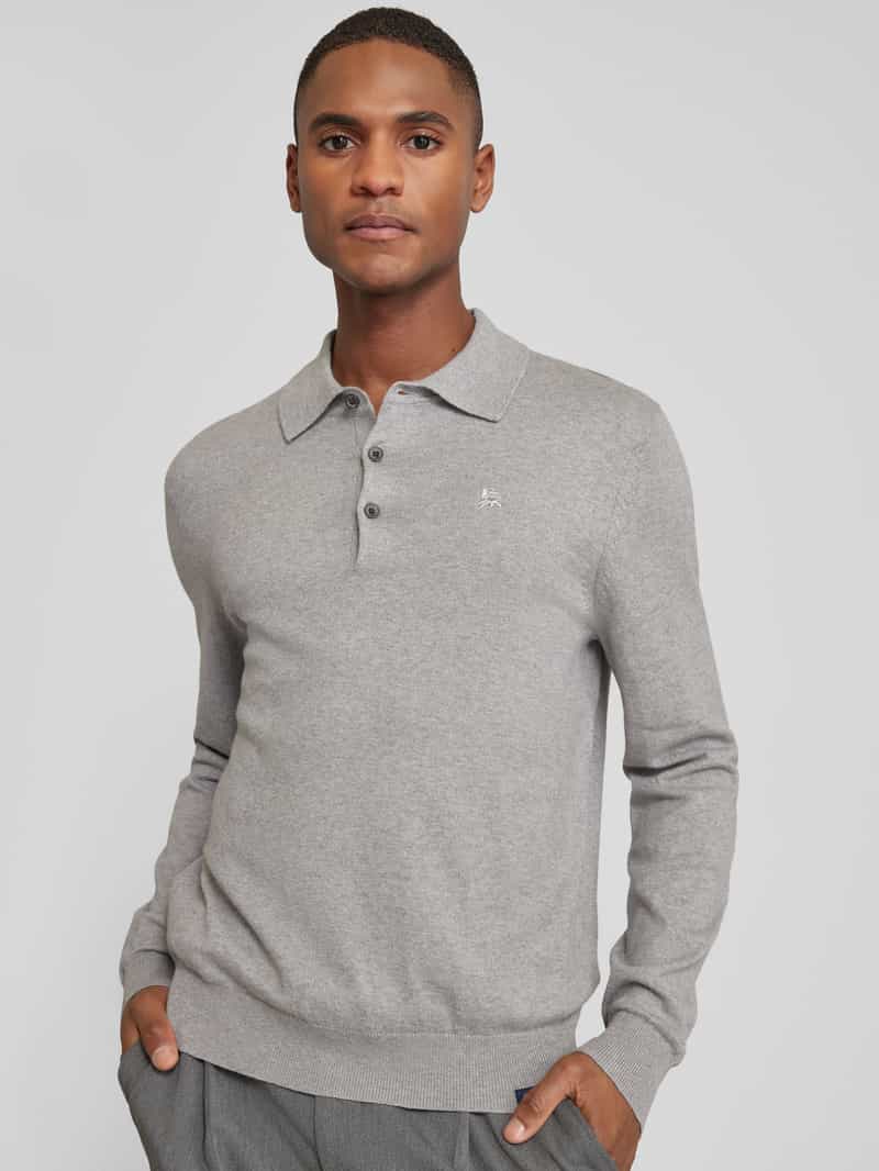 Lerros Gebreide pullover met labelstitching