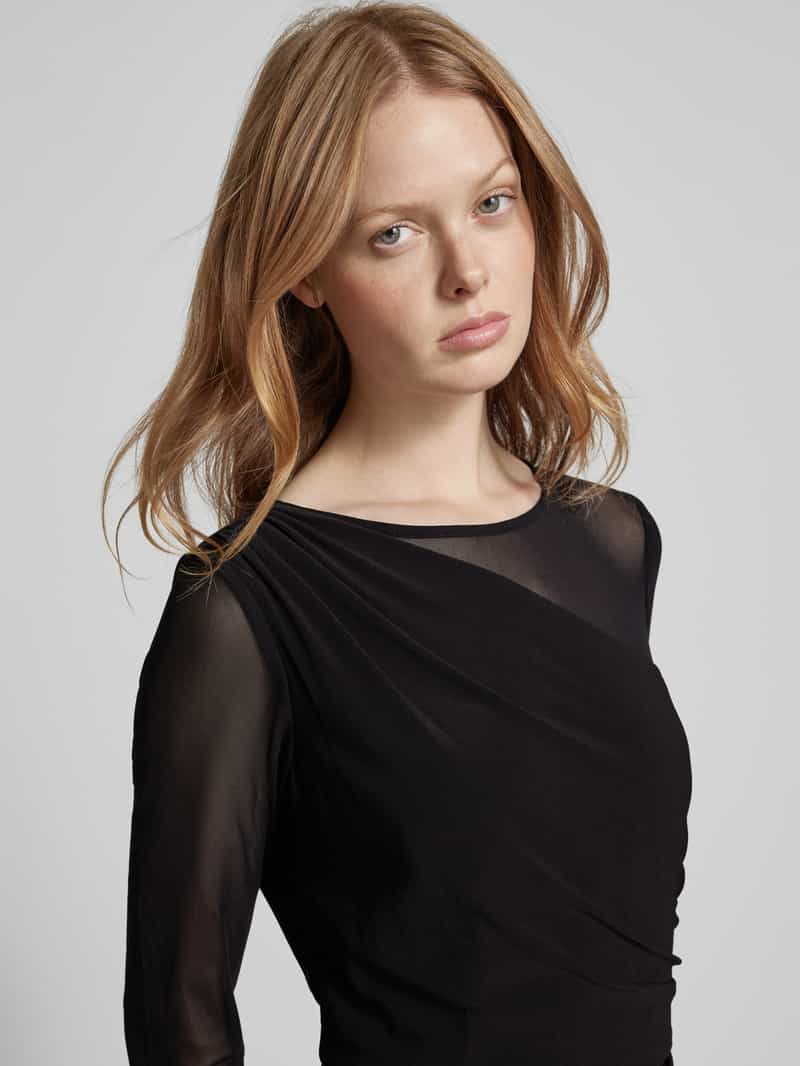 Adrianna Papell Semi-transparante jumpsuit met ronde hals