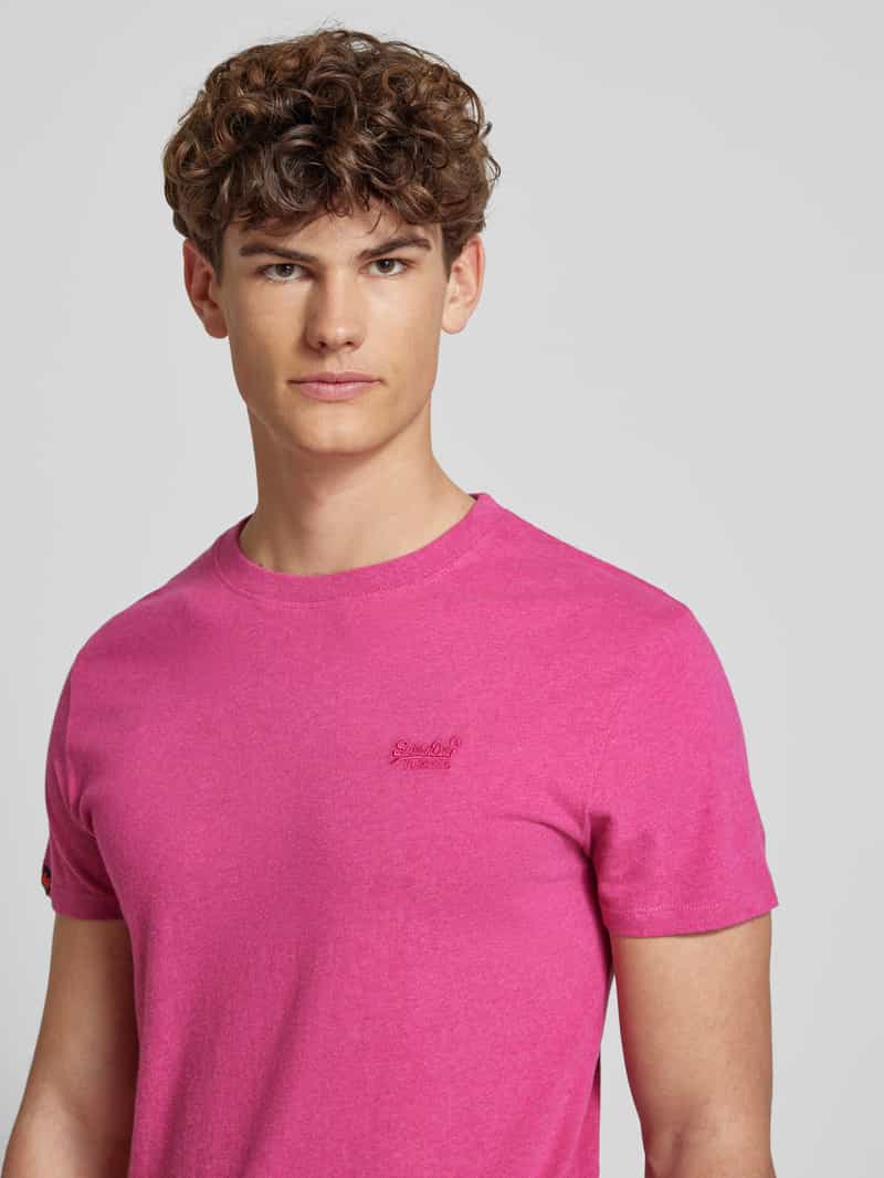 Superdry T-shirt met labelstitching