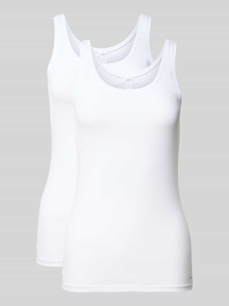 SKINY Slim fit tanktop van katoenmix