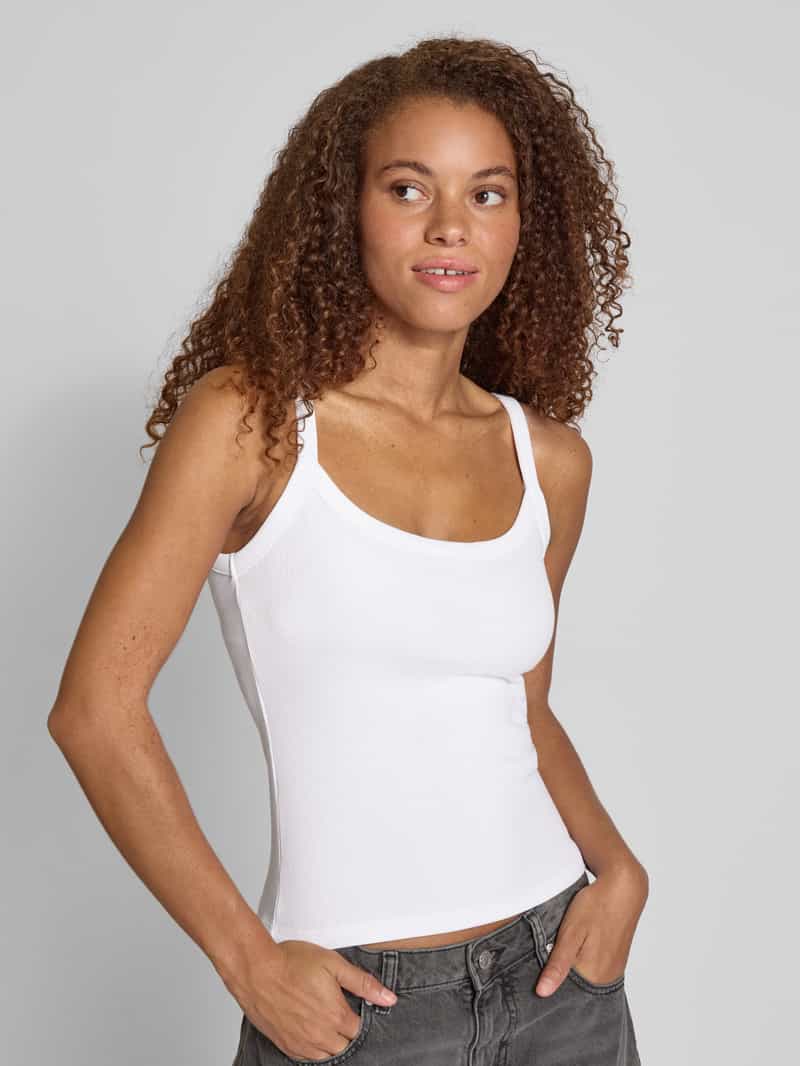 Pieces Slim fit top met bandjes van katoenmix model 'MAY'