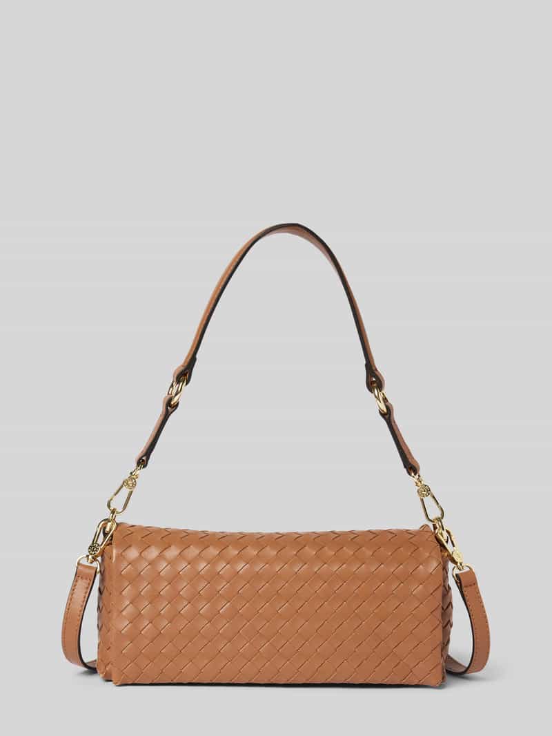 abro Leren handtas met gevlochten look model 'MILA'