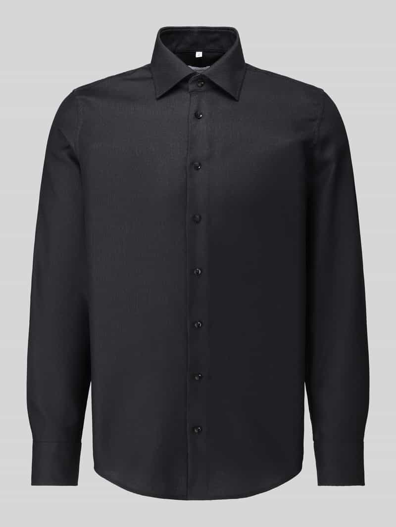 slim fit zakelijk overhemd van puur katoen