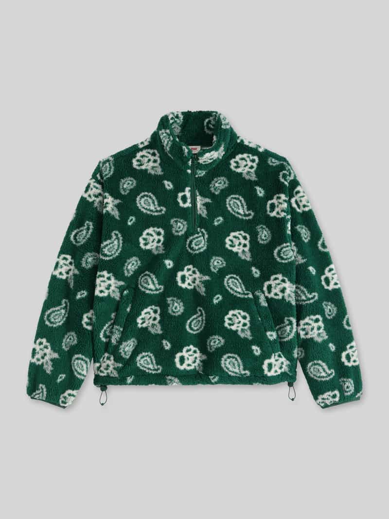 Levi's relaxed fit fleecejack met tunnelkoord