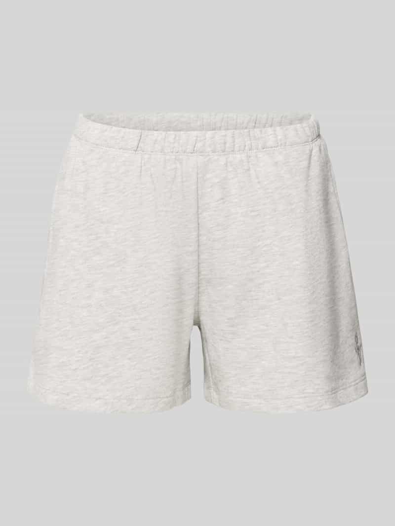 Korte sweatshorts met borduursel
