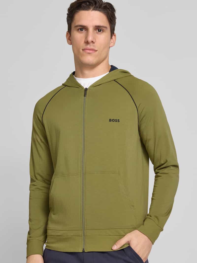 Boss Sweatjack met labelstitching model 'Mix&Match'