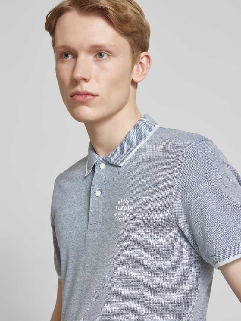 Blend Regular fit poloshirt met ribboorden model 'NATE'