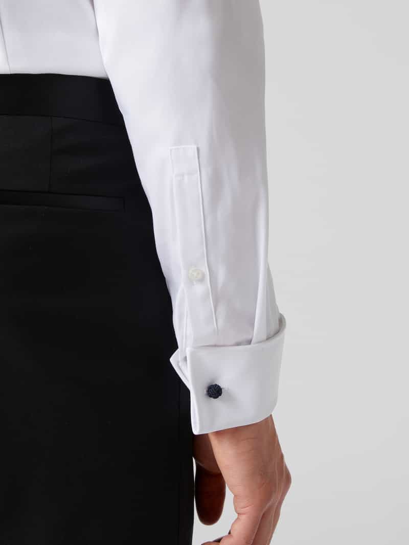 Jake*s Slim fit smokingoverhemd van twill
