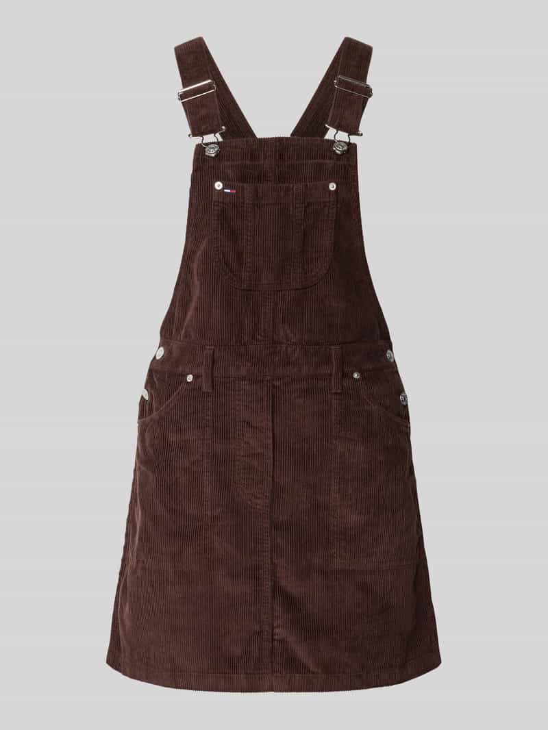 Tommy Jeans Corduroy jurk in A-lijn van puur katoen