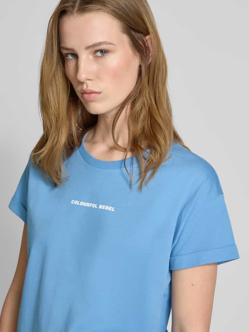 Colourful Rebel Boxy fit T-shirt en ronde hals