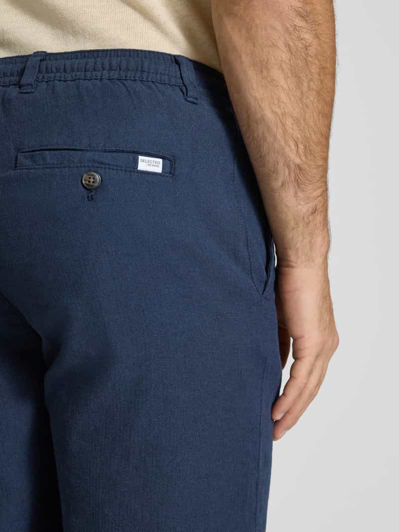 Selected Homme Korte regular fit broek met achterzakken